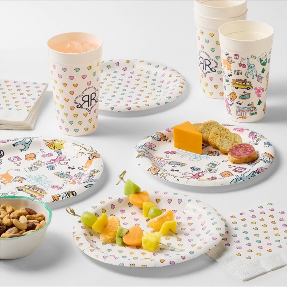 NWT Rabbit x Target 10ct Assorted Paper Plate Set - Roller - Picture 2 of 5